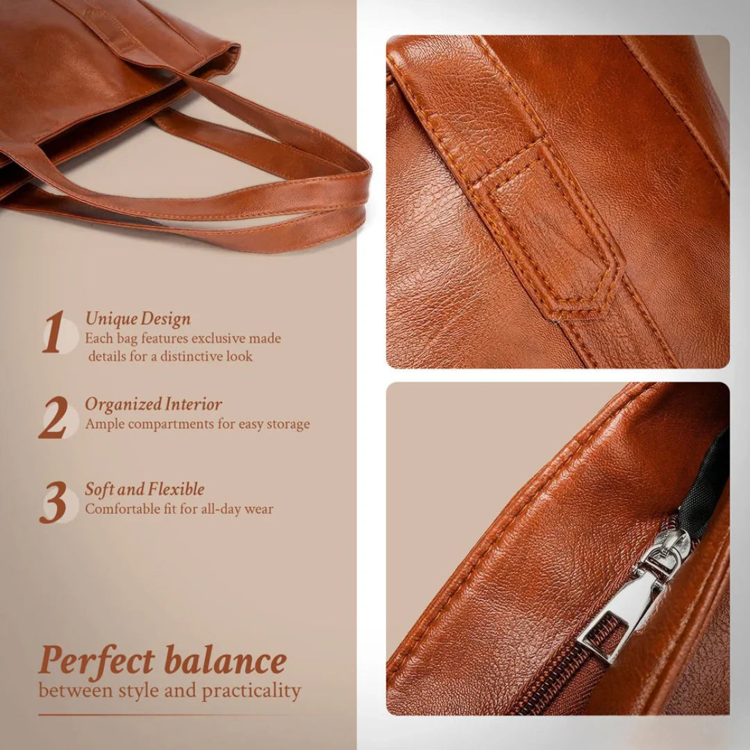 Mia™ Timeless Elegance | Classic Tote Leather Bag