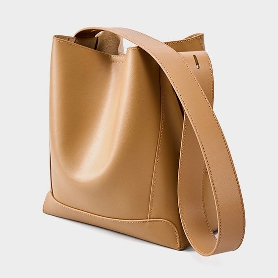 Niva Classic Bucket Bag – Khaki Leather