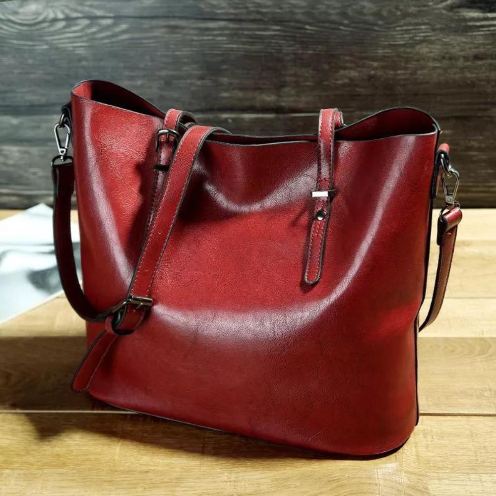 Nicole's™ Elegance | Vintage Shoulder Leather Handbag