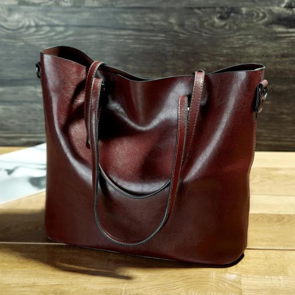 Nicole's™ Elegance | Vintage Shoulder Leather Handbag
